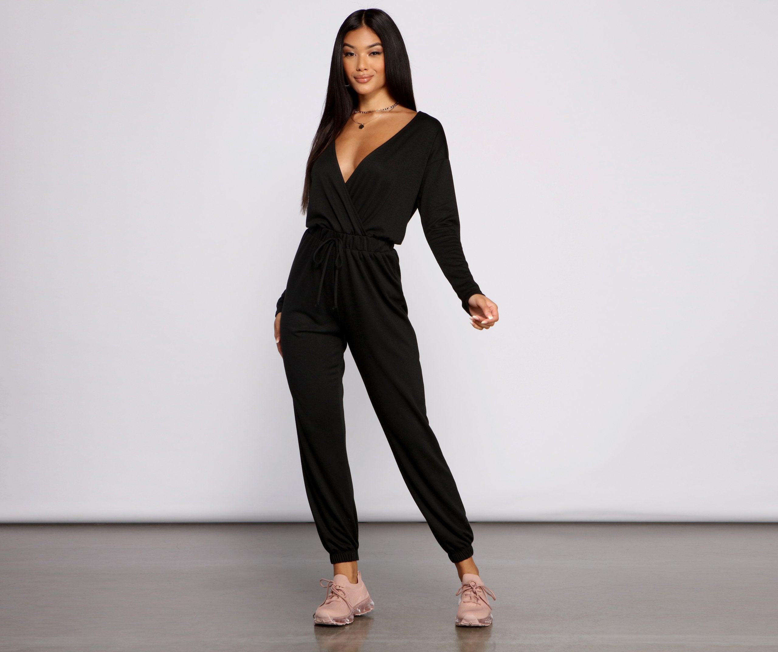 Casual Mood Surplice Jogger Jumpsuit – Lady Occasions