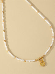 Versatile Niche Rice Bead Necklace Pendant Clavicle Chain