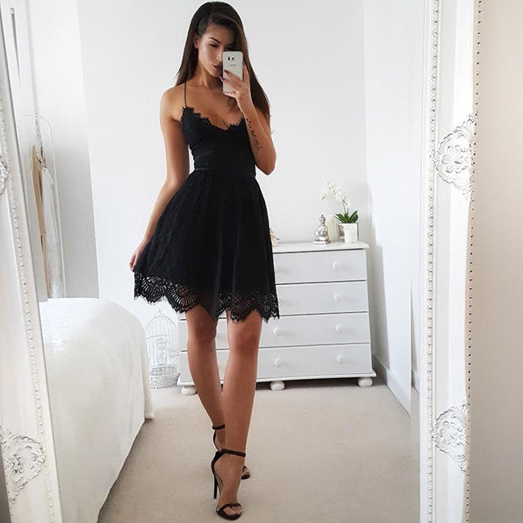 All About That Lace Ruffled Mini Dress