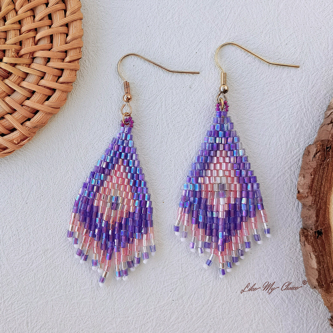 Beaded Tassel Boho Earrings