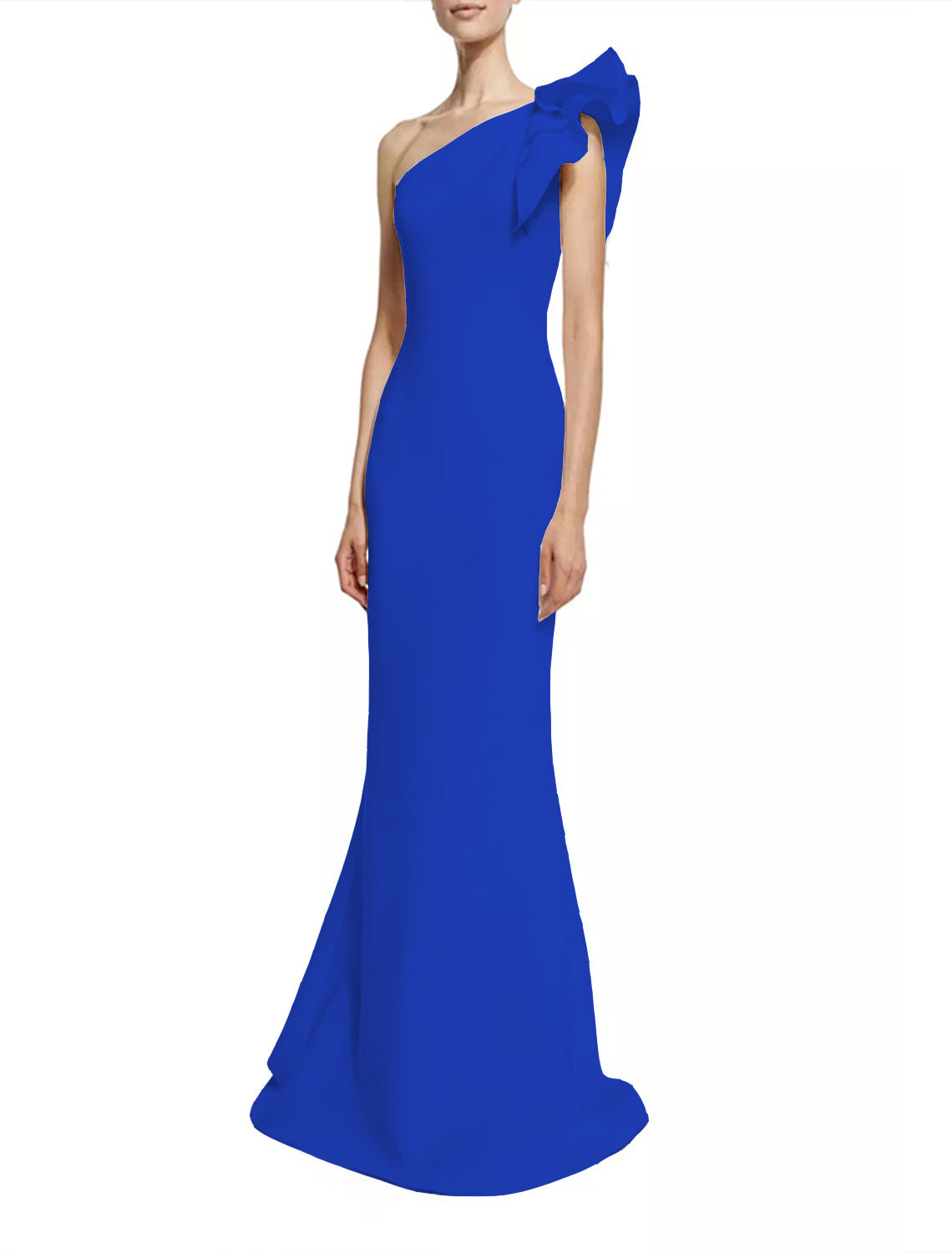 Diana Formal One Shoulder Ruffle Dress