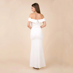 Coralie Off Shoulder Front Slit Dress