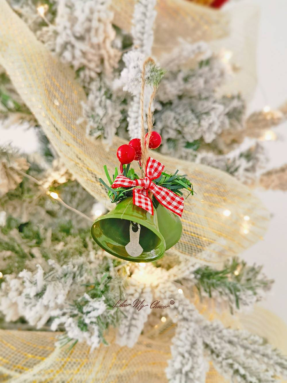 Christmas Double Horn Bell Window Christmas Tree Pendant