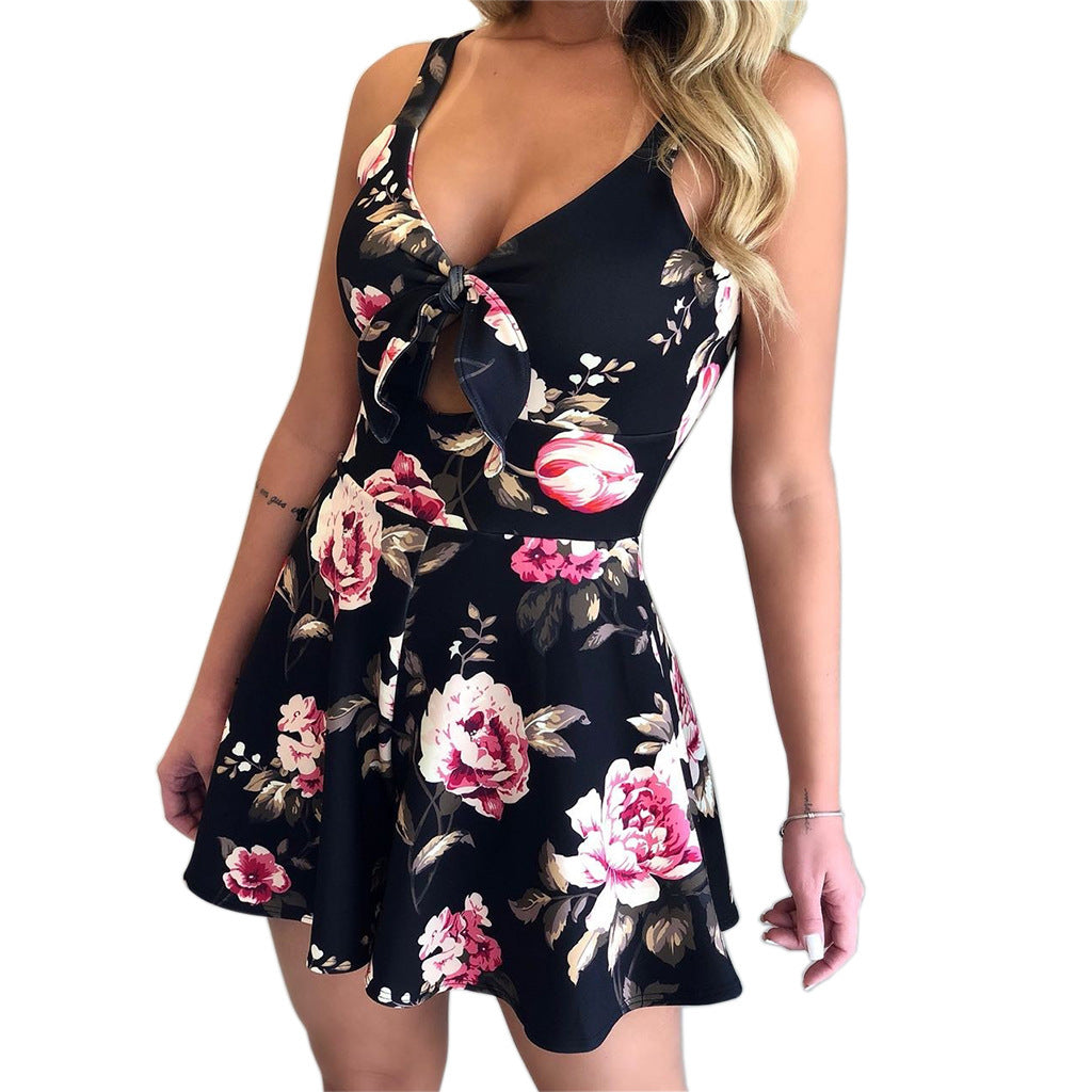 Wrapped In Florals Chiffon Skater Dress
