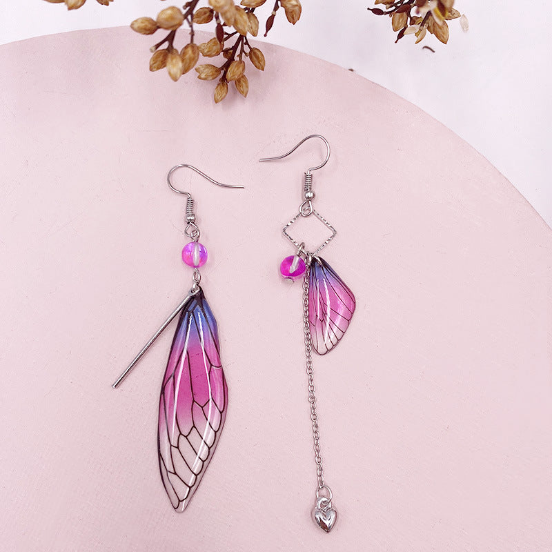 Butterfly Wing  Cicada Wing Classic Tassel Earrings