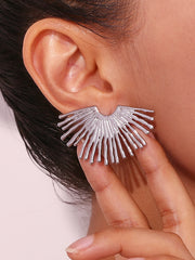 Street Exaggerated Ray Fan-Shaped Earrings