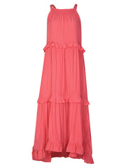 Irregular Cake Sleeveless Maxi Dress