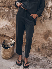 Unique Boyfriend Style Dark Carrot Pants