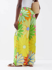 Floral Print Loose Wide Leg Pant