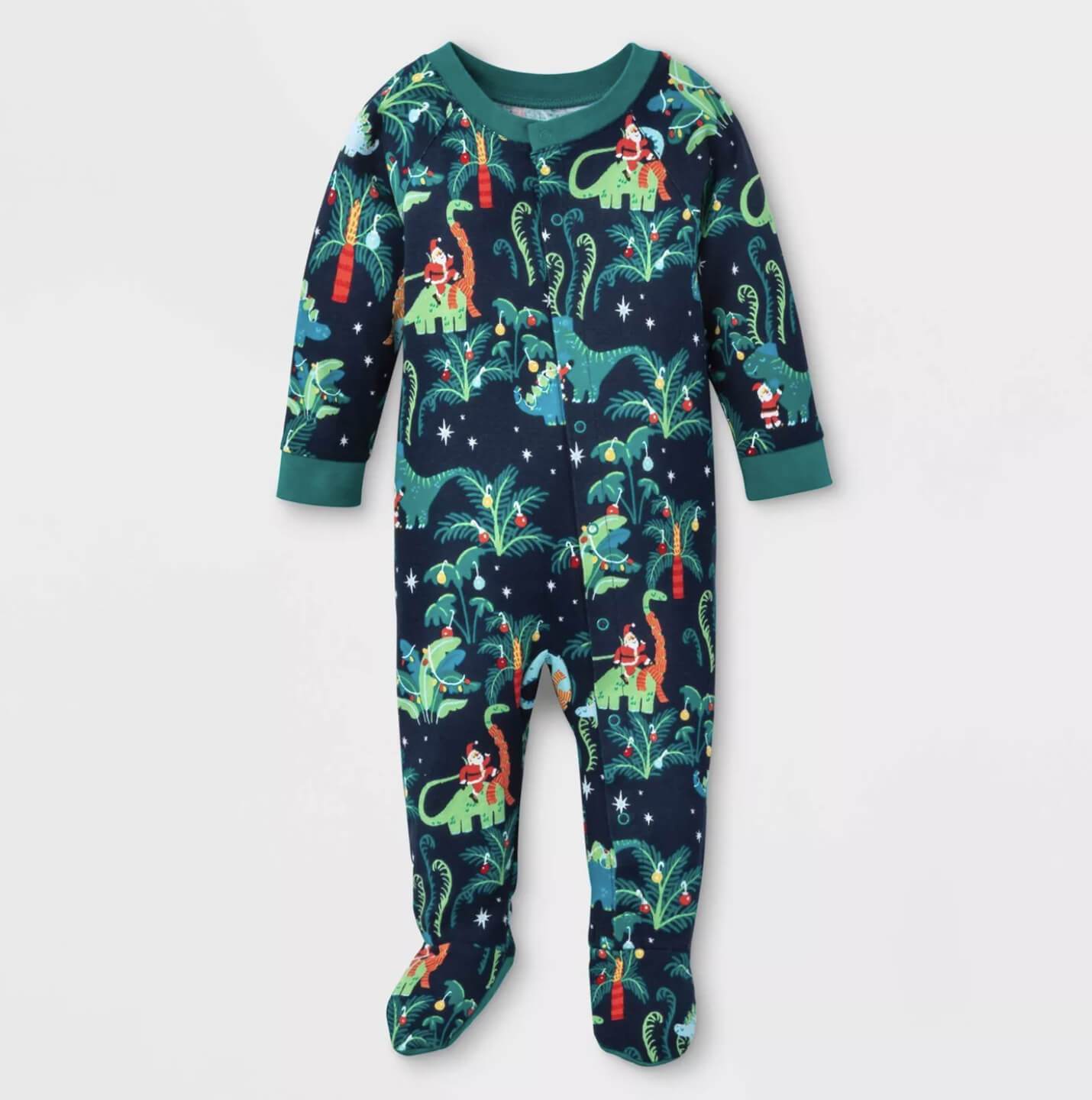 Christmas Dinosaur Patterned Family Matching Pajamas Sets (with Pet Dog Clothes)