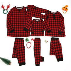 Christmas Black-Red Plaid Family Matching Pajamas Set