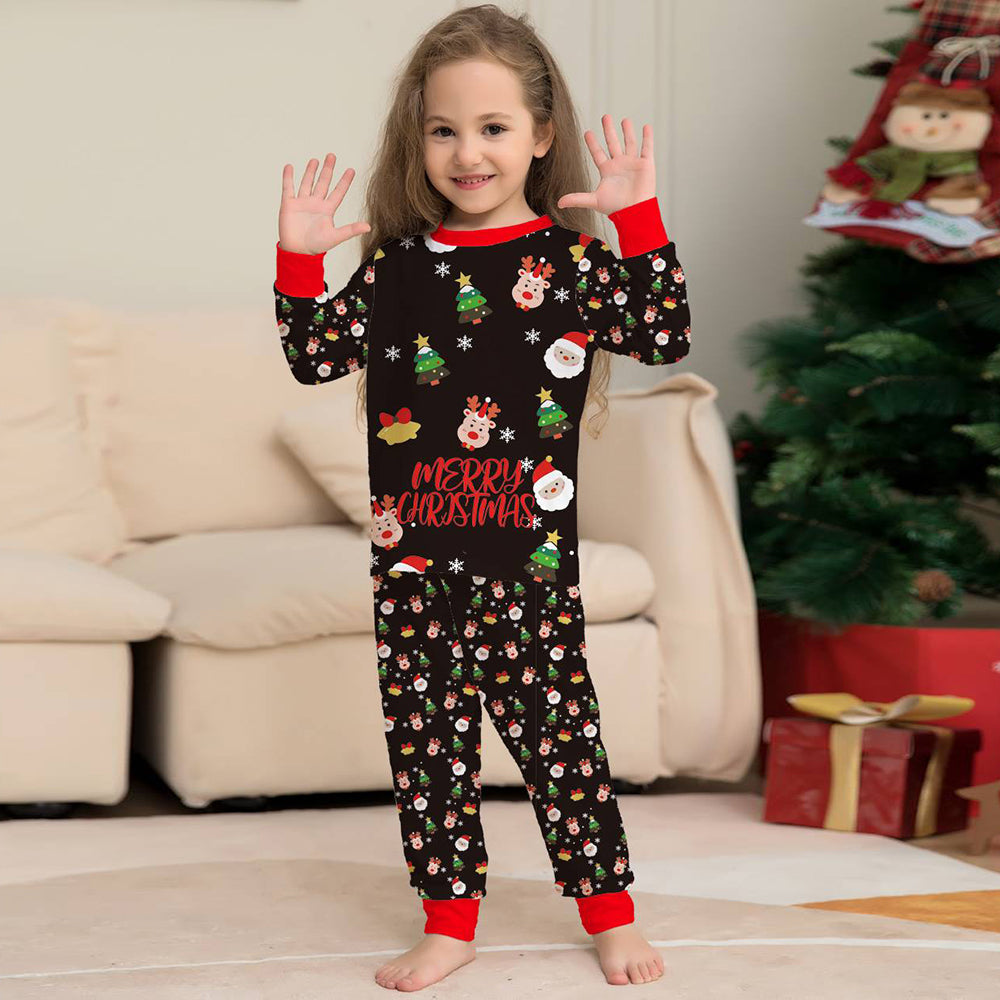 Christmas Family Matching Pajamas Set Black Snowmen Onesie Pajamas