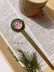 Cherry Blossoms Retro Metal Bookmark