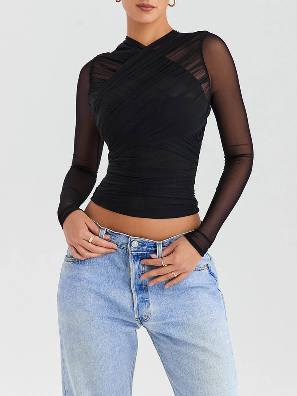 Mesh Layered Top