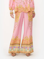 Special Print Fish Shape Loose High Waist Wide Leg Pants