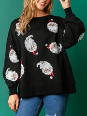 Sequin Santa French Terry Sweatshirt