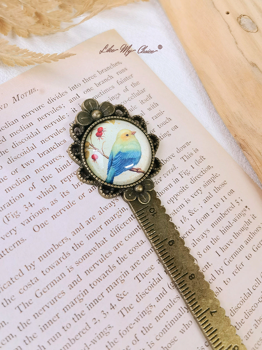 LikeMyChoice?  Flower and Bird Retro Metal Bookmark