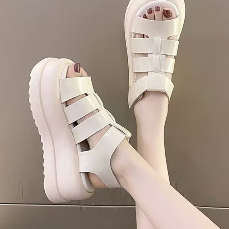 Lustrous Luna Platform Sandals