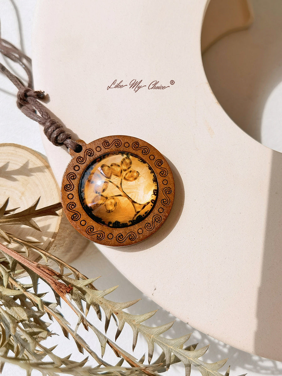 LikeMyChoice? Tree of Life Art Glass Tile Pendant Necklace