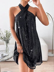 Glitter Halterneck Dress