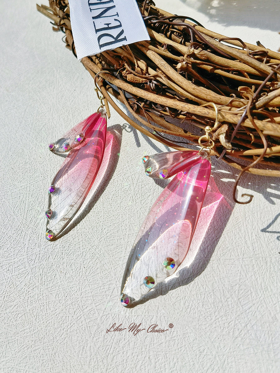 Butterfly Wing Handmade Crystal Diamond Earring