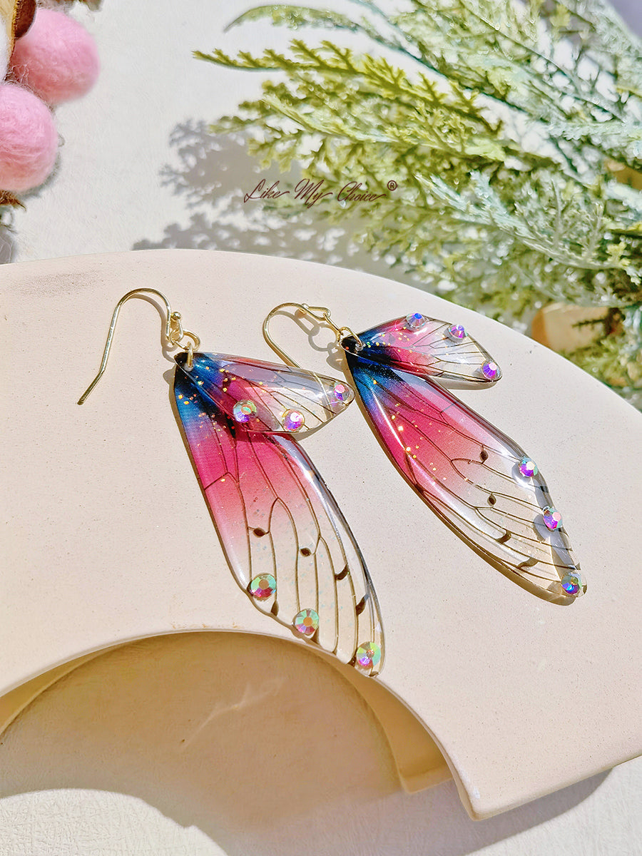 Butterfly Wing Handmade Crystal Diamond Earring