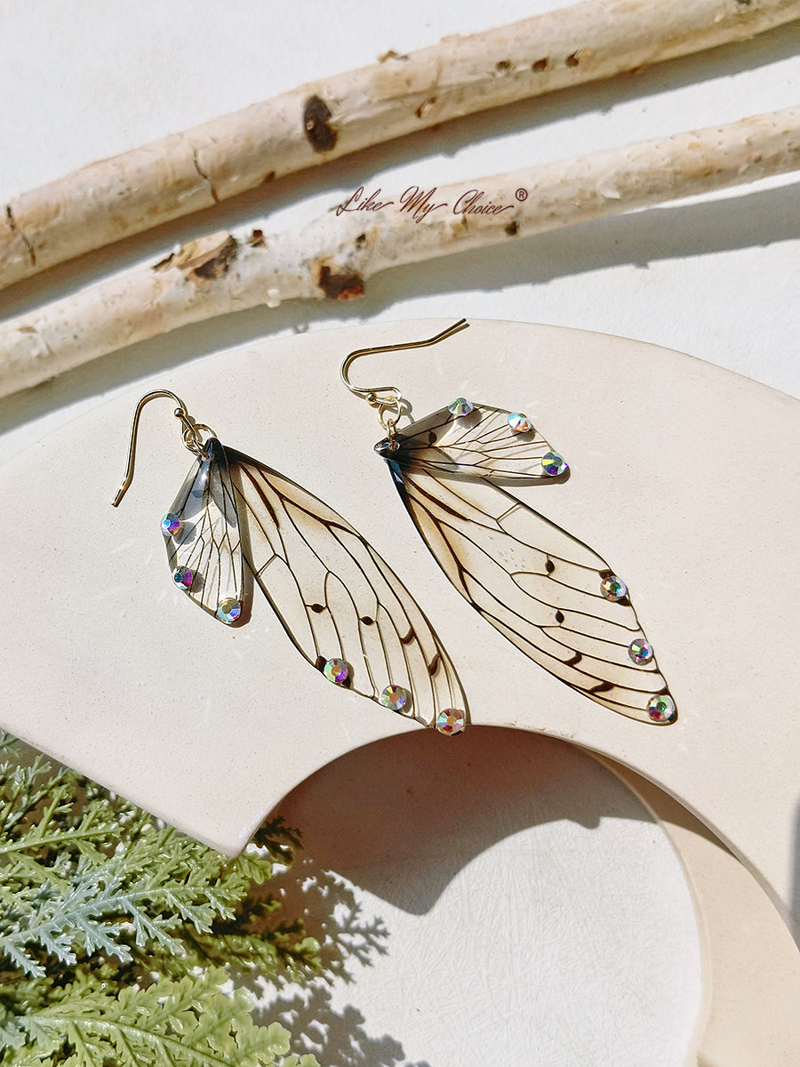 Butterfly Wing Handmade Crystal Diamond Earring