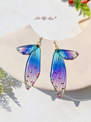 Butterfly Wing Handmade Crystal Diamond Earring