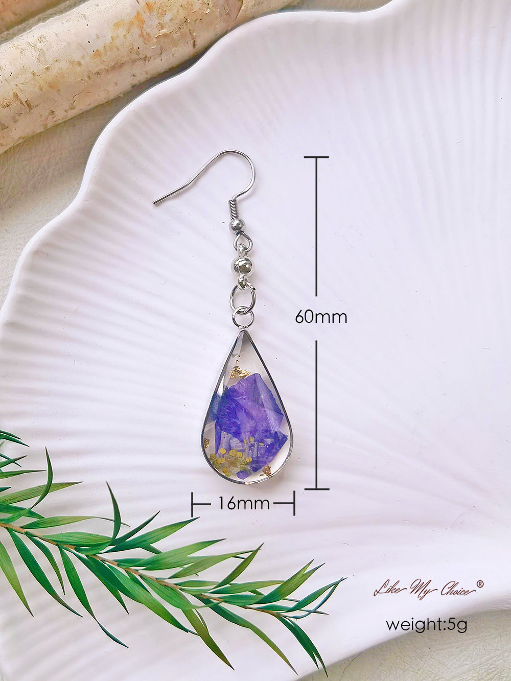 Delphinium Pendant Iris Earrings