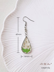 March Nativity Flower Embossed Daffodil Drop Earrings