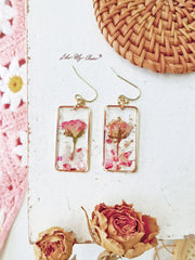 Delicate Rose Crystal Earrings