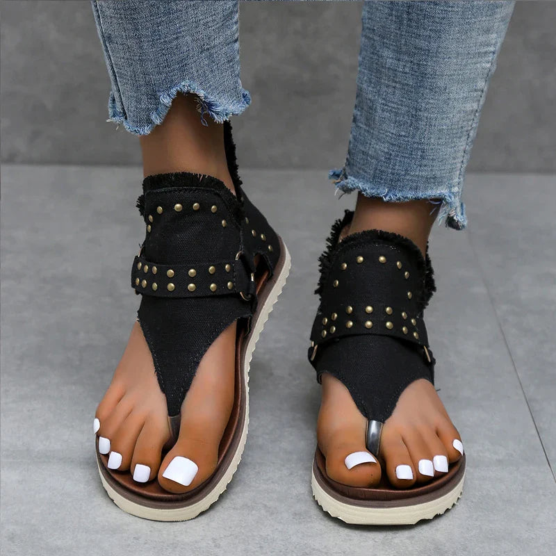 Ankara Denim Summer Sandals