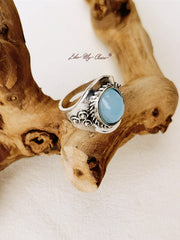 Blue Gemstone Boho Ring