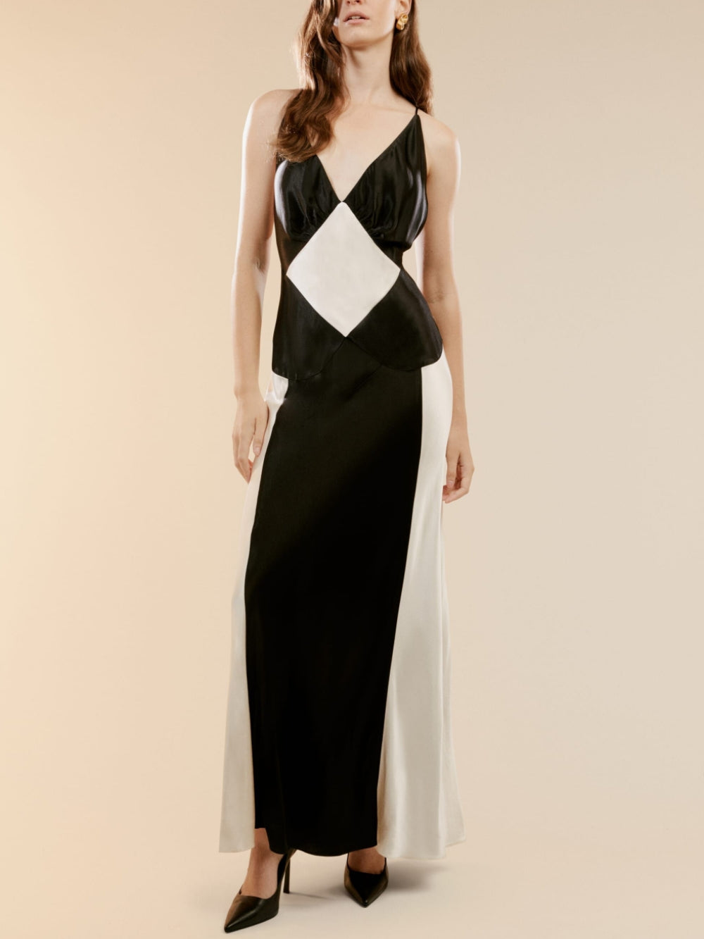 Black Ivory Contrast Maxi Dress