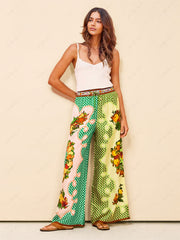 Multicolor Print Lemon Pants