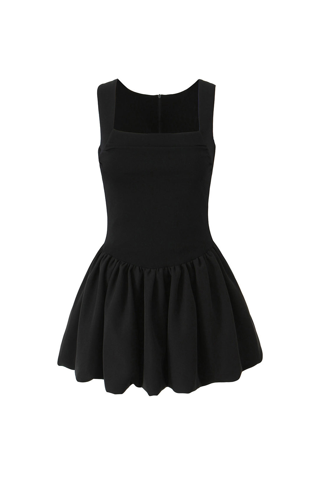 Zipper Pleated Tank Mini Dress