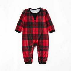 Christmas Black-Red Plaid Family Matching Pajamas Set