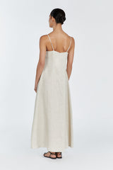 Jem Natural Linen Maxi Dress