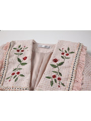 The Cherry Long Sleeve Embroidered Cardigan