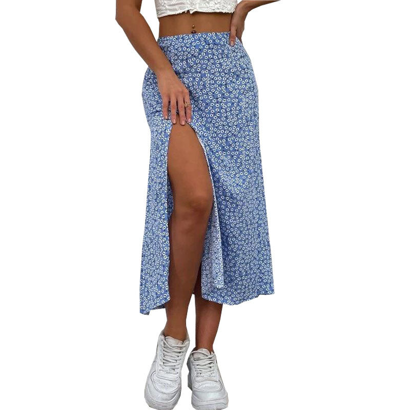 Fabulously Fierce Leopard Mini Skirt - Blue