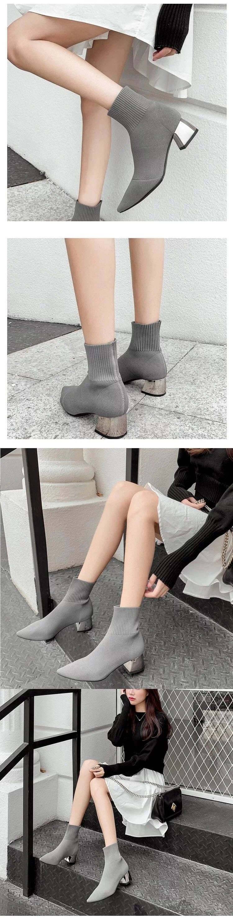 The Sage Knitted Ankle Boots - Multiple Colors