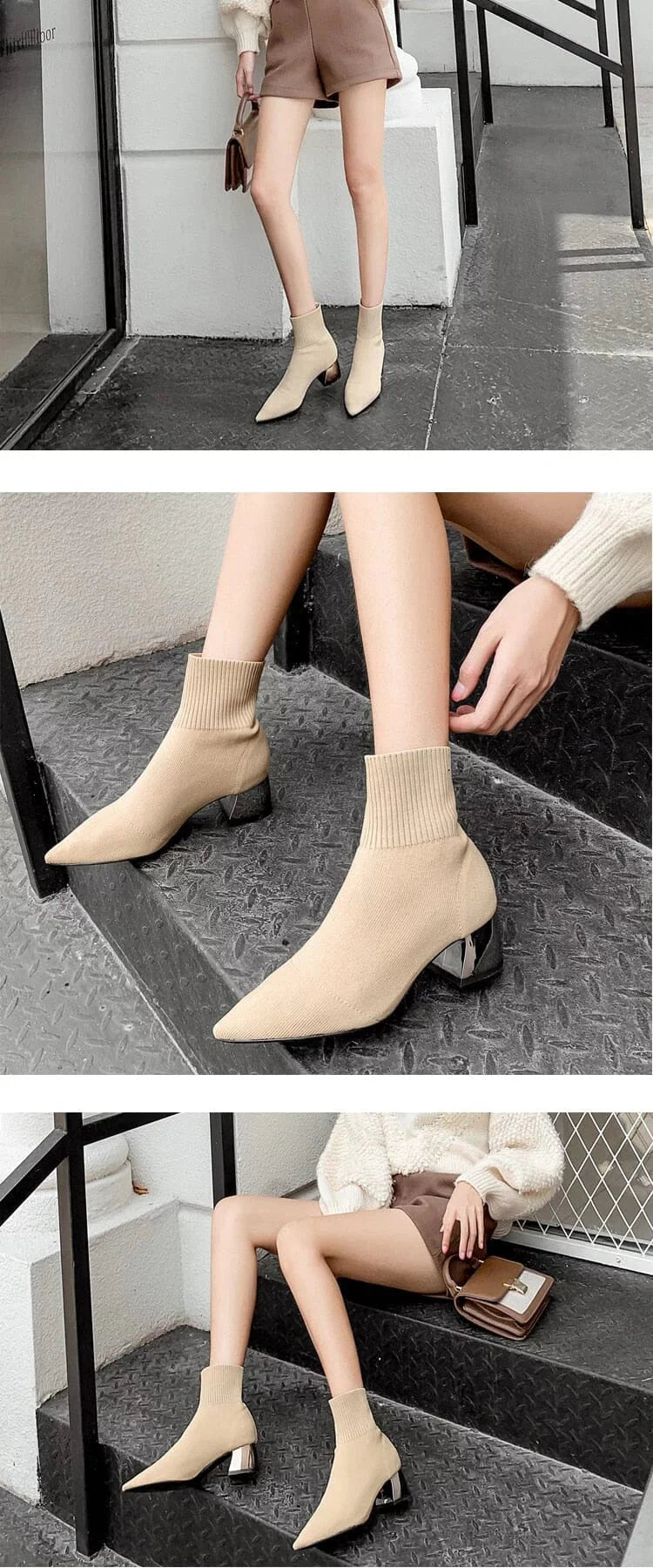 The Sage Knitted Ankle Boots - Multiple Colors