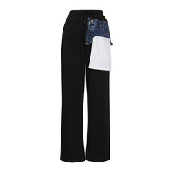 The Jackie High Waist Spliced Joggers - Multiple Colors