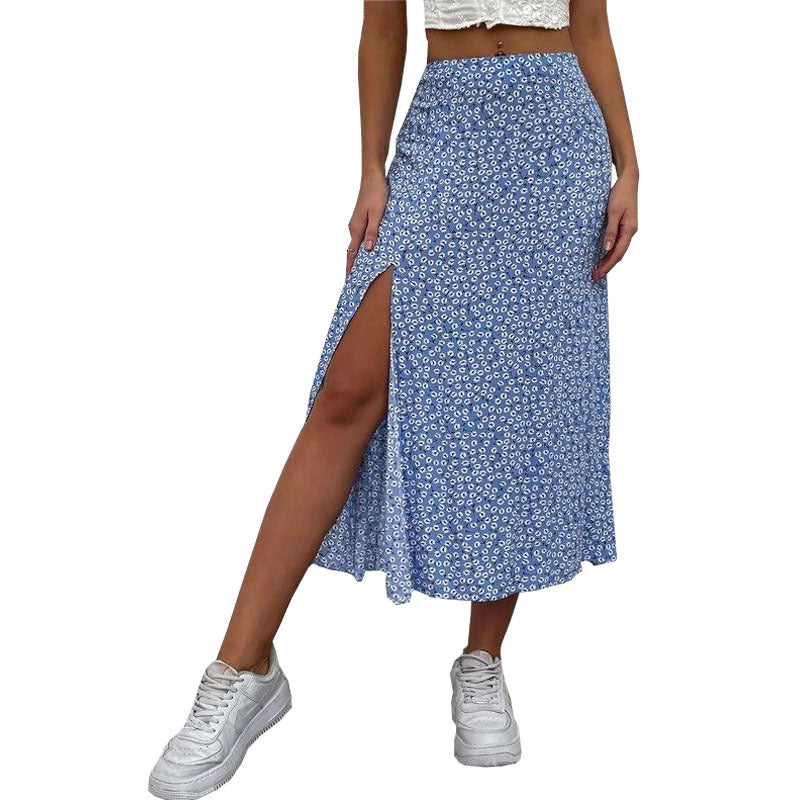 Fabulously Fierce Leopard Mini Skirt - Blue