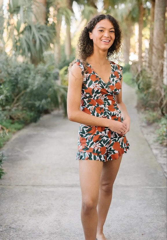 Flirty In Floral Sleeveless Romper