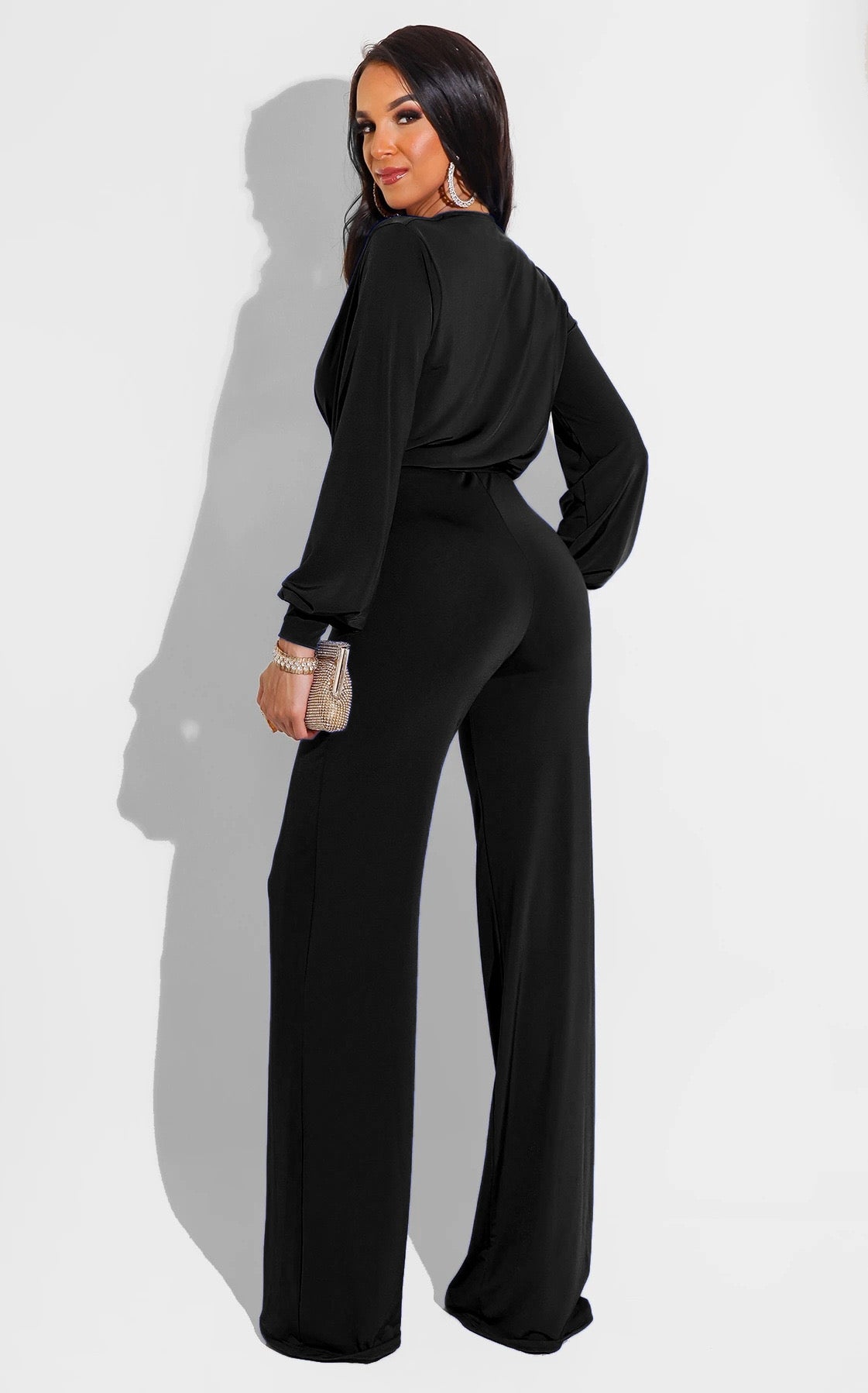 Bring The Flare Long Sleeve Jumpsuit