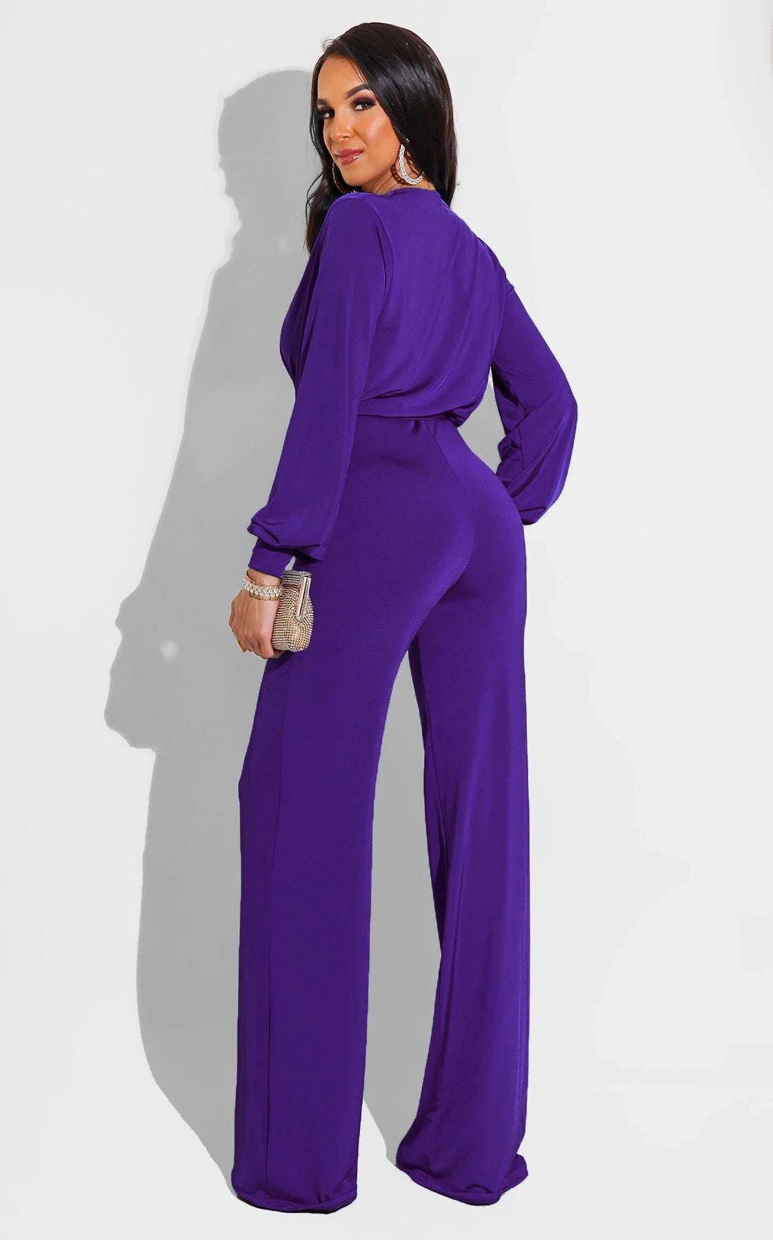 Bring The Flare Long Sleeve Jumpsuit