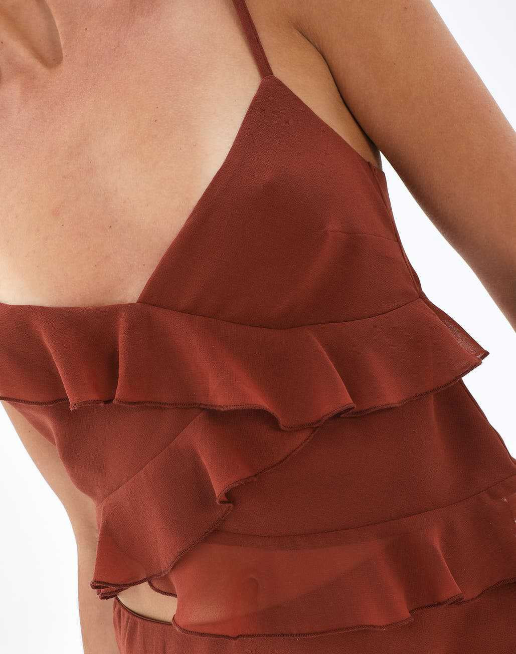 Poised In Peplum Halter Top