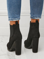 Platform Suede Lug Sole Booties