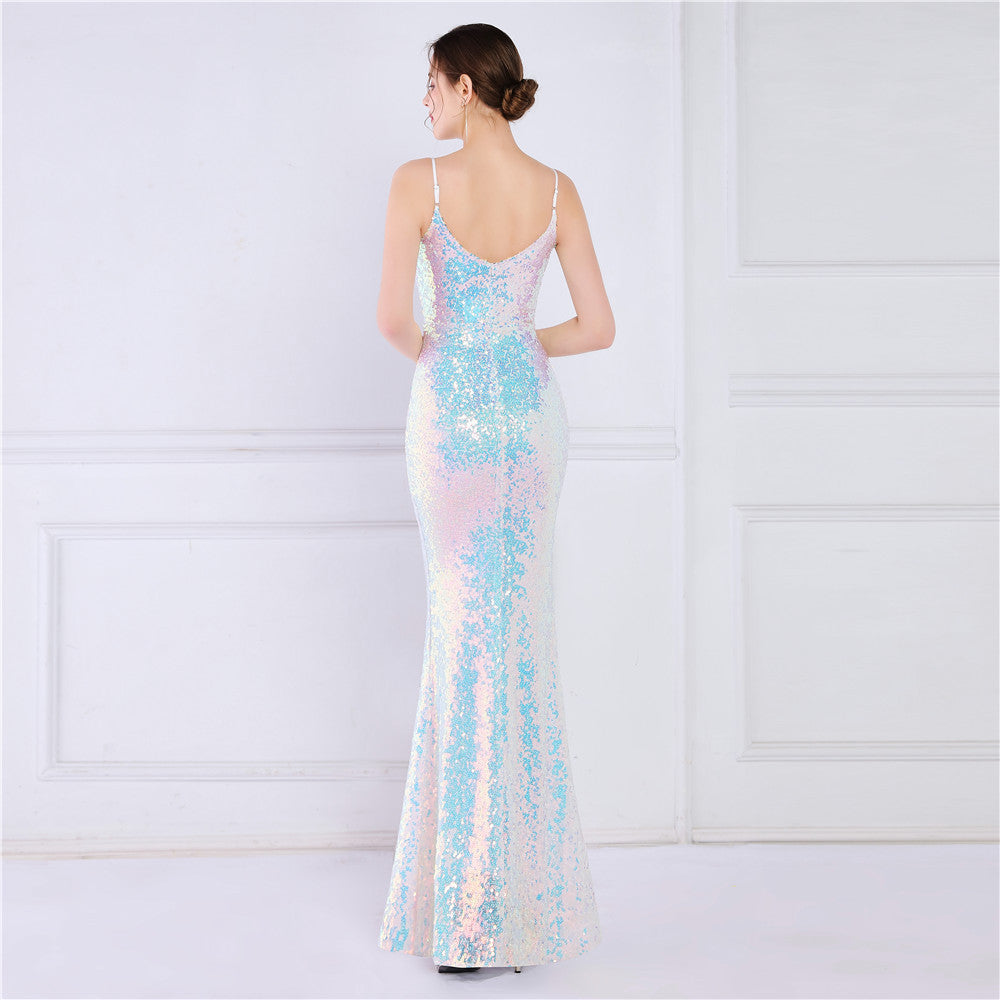 Lila Formal Open Back Sequin Mermaid Dress